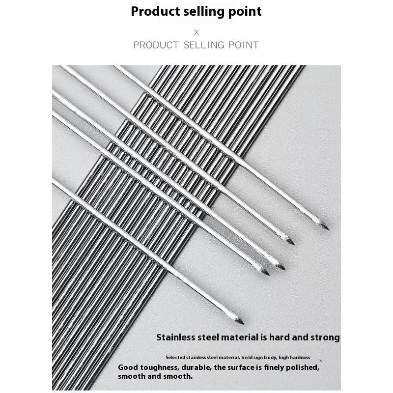 100pcs Silver stainless steel Sign off, high silicon level promotes low fuming that can be easily machined- 2.0 * 35cm