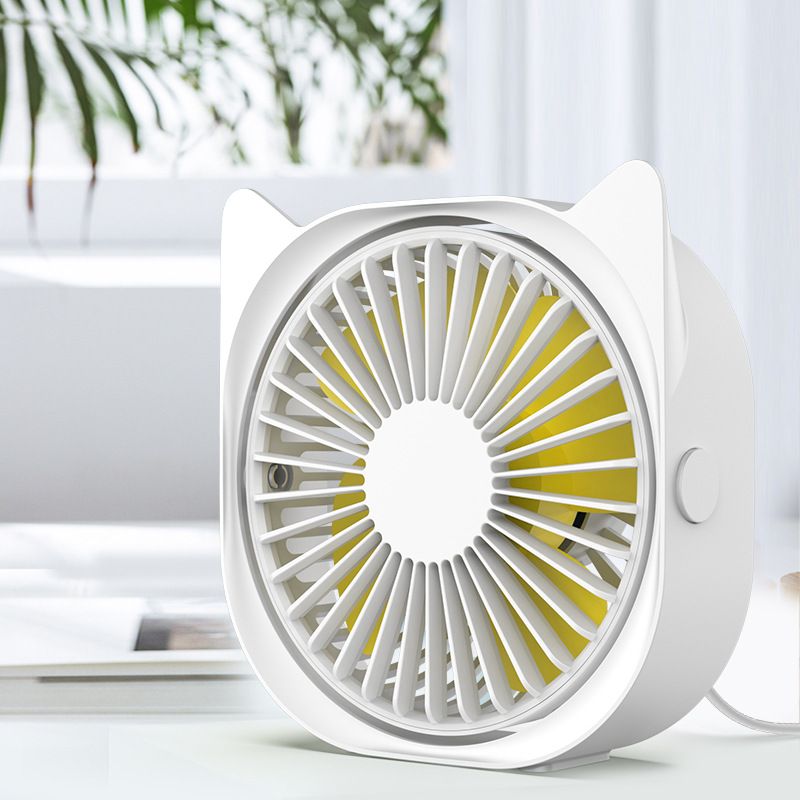 USB Desk Fans Small Quiet-Mini Cute Desktop Fan USB Powered 3 Wind Speeds 360° Rotatable Little Portable Personal Table Fans Fast