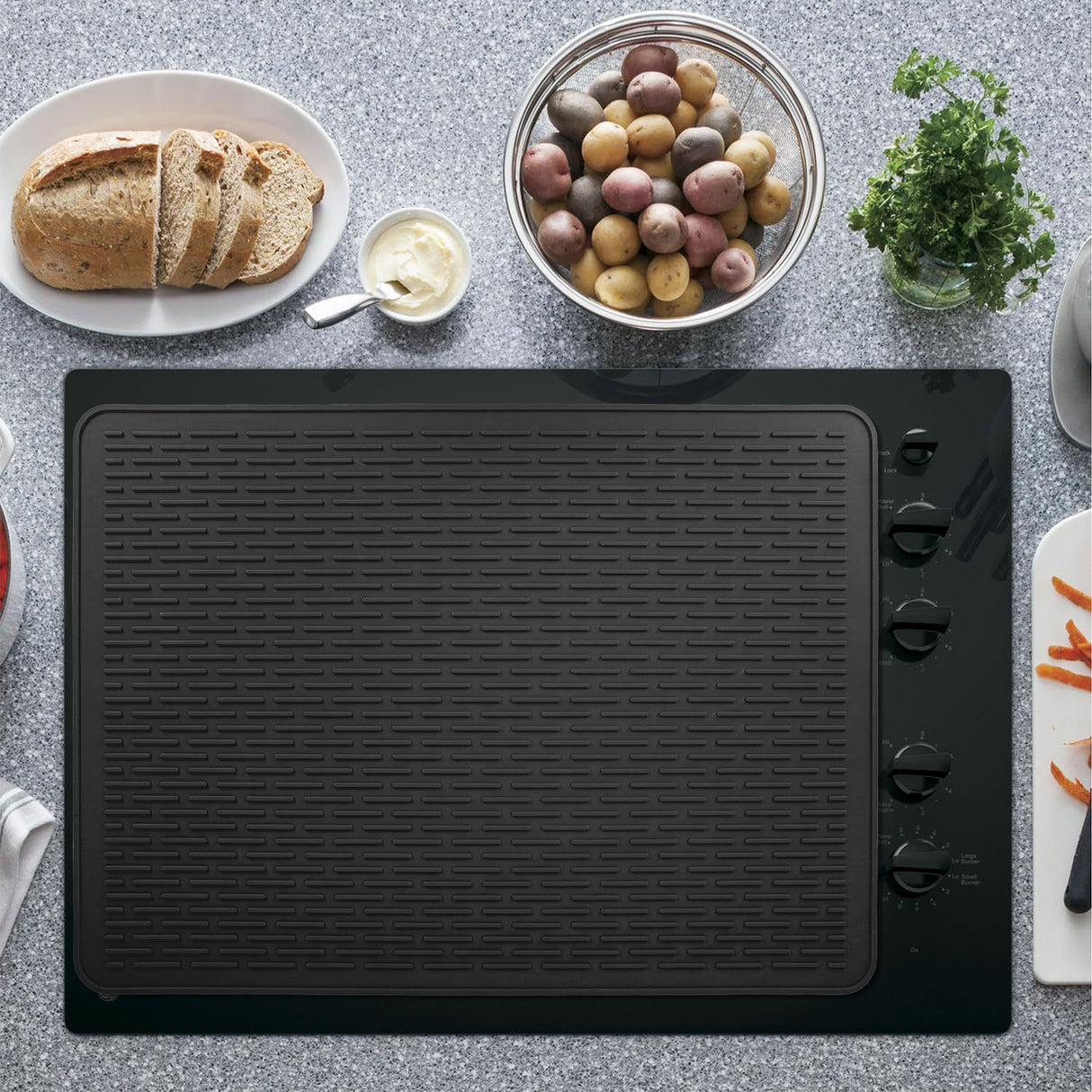 Silicone Electric Stove Cover Mat -Ceramic Stove top Cover, Heat Resistant Glass Cooktop Cover, Flat Range Stovetop Protector