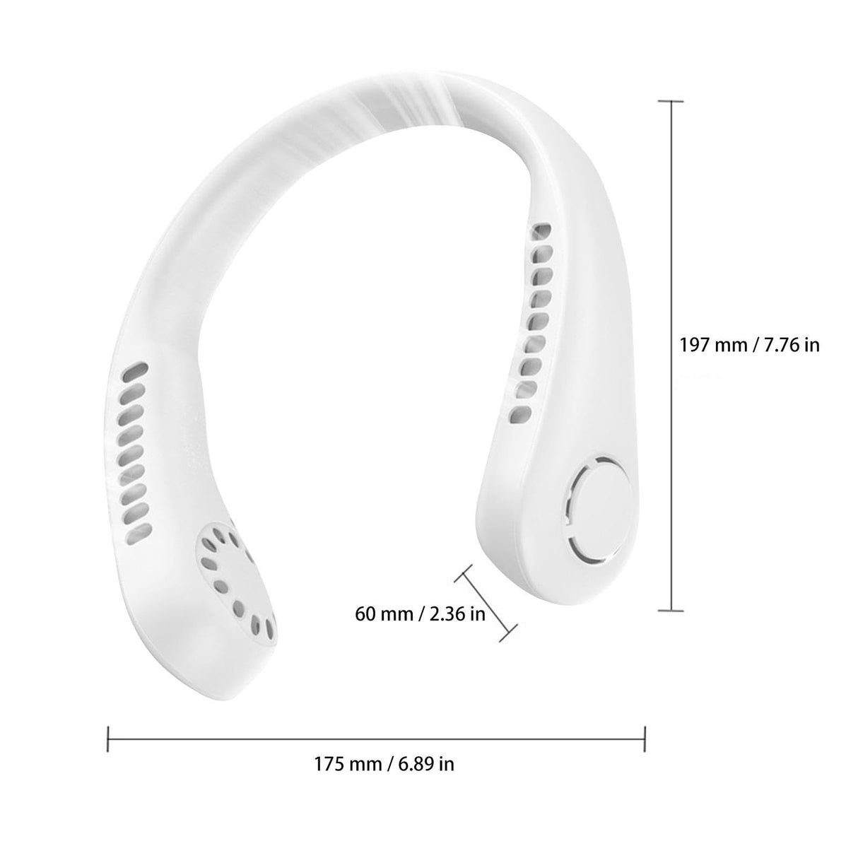 Neck Portable Fan - Handheld Fan, Neck Wearable Fans | Personal Air Hanging Neck Bladeless Fan with 3 Wind Modes