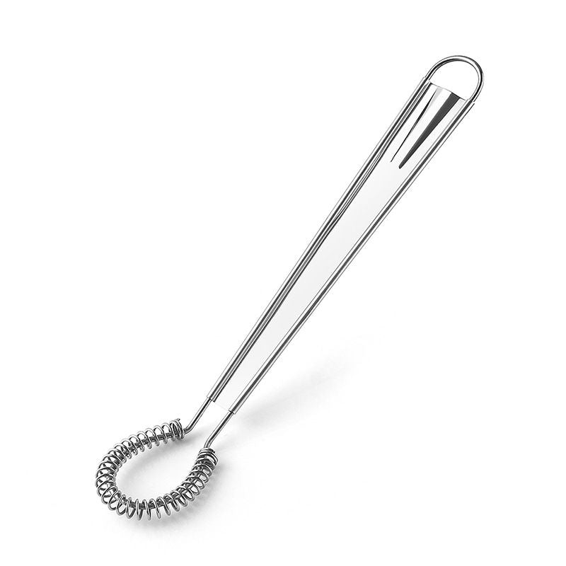 4pcs silvery Egg Beater, Stainless Steel Mini Egg Whisk Beater Mini Spring Coil Whisk Handheld Milk Frother Foamer Foaming