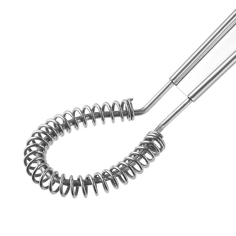 4pcs silvery Egg Beater, Stainless Steel Mini Egg Whisk Beater Mini Spring Coil Whisk Handheld Milk Frother Foamer Foaming