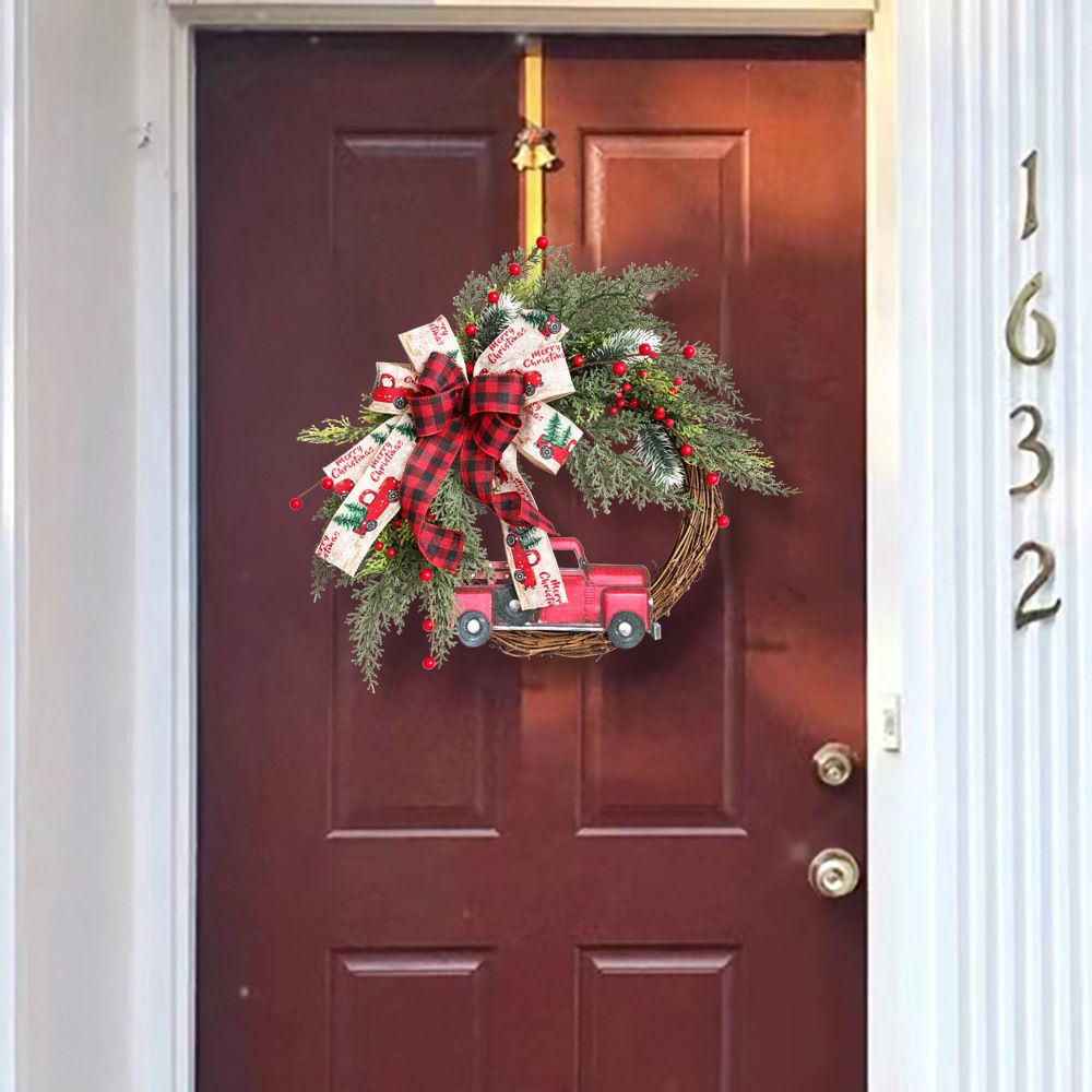 Christmas Wreaths Decorations,Christmas Wreaths for Front Door, Christmas Train, Christmas Home Décor