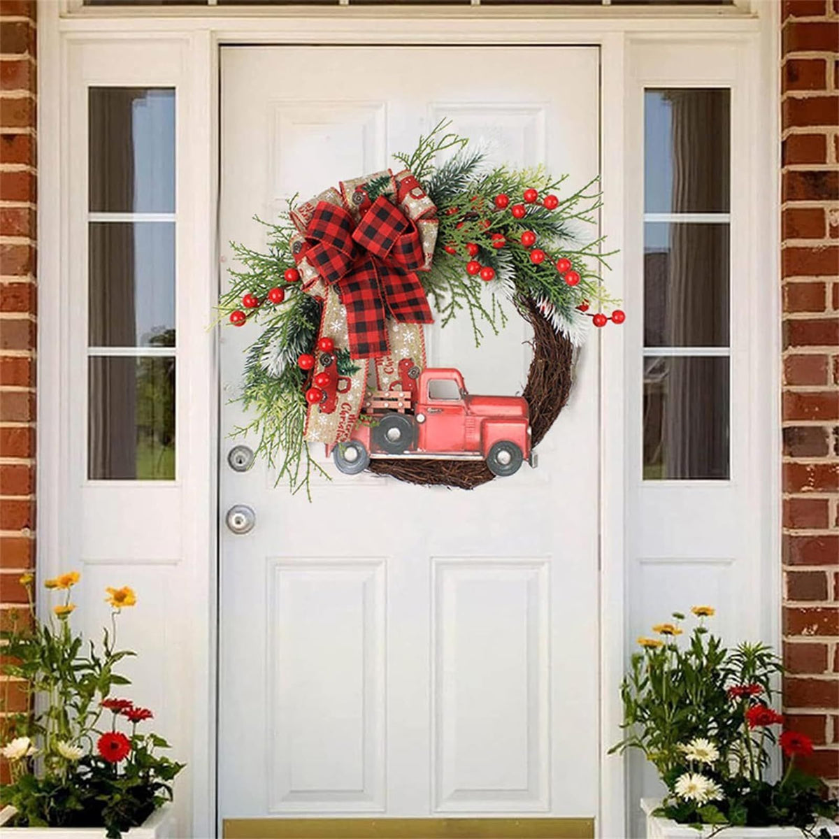 Christmas Wreaths Decorations,Christmas Wreaths for Front Door, Christmas Train, Christmas Home Décor