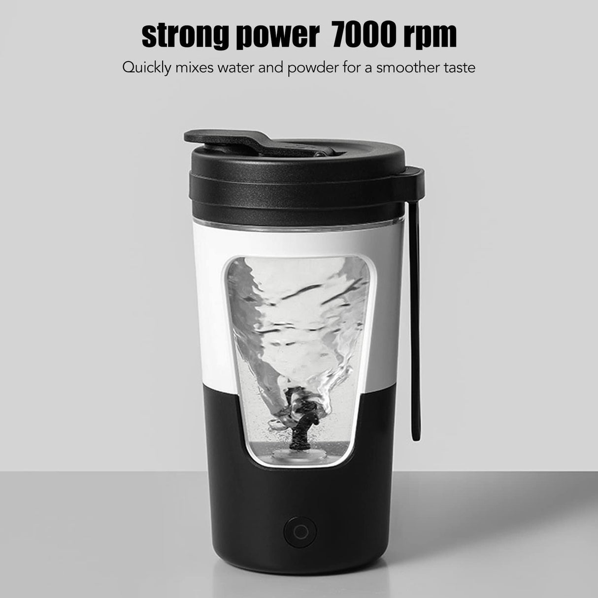 Automatic Stirring Cup, Lightweight Clear Rotating Container for DIY Drinks Drinkware Milk Coffee black