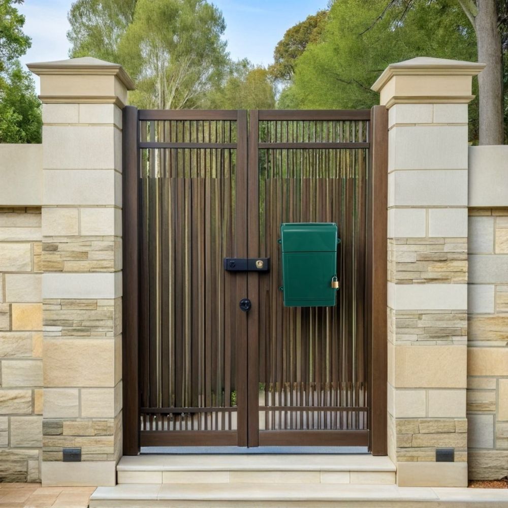 Durable Green Plastic Wall-Mounted Mailbox, Weatherproof and Lockable
