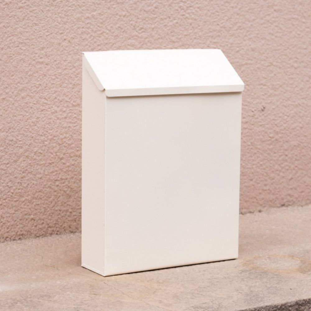 Wall-Mount Mailbox, Large Capacity Mail Box, Galvanized Steel Rust-Proof Metal Post Box, Mailboxes for Outside,11.4"x8.66"x2.56" White