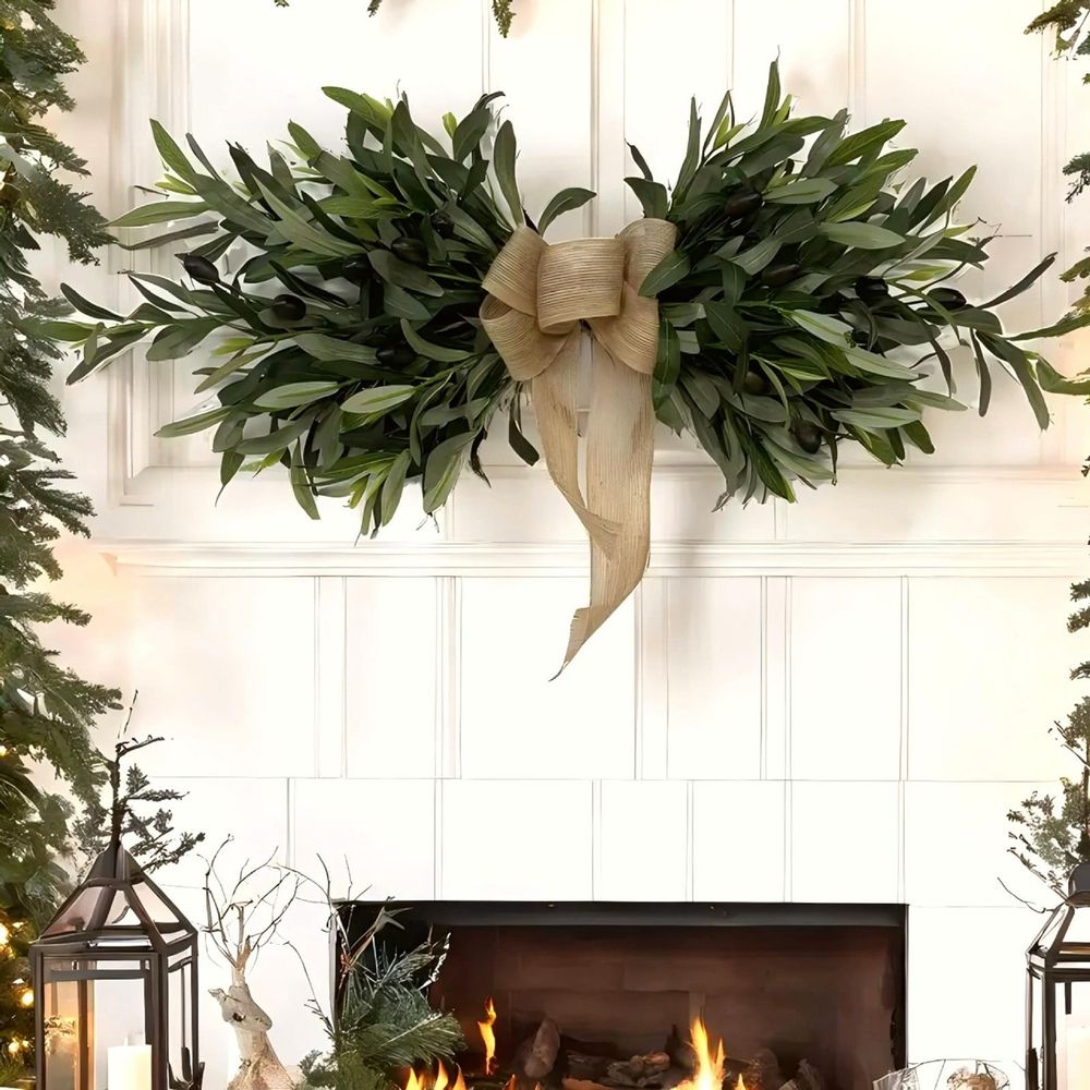Flower Green Artificial Olive Flower Spring Flower With Green Olive Fruit Wedding Arch Wall Home Garden Decoration for Wedding Arch Party Wall Home Garden Decor