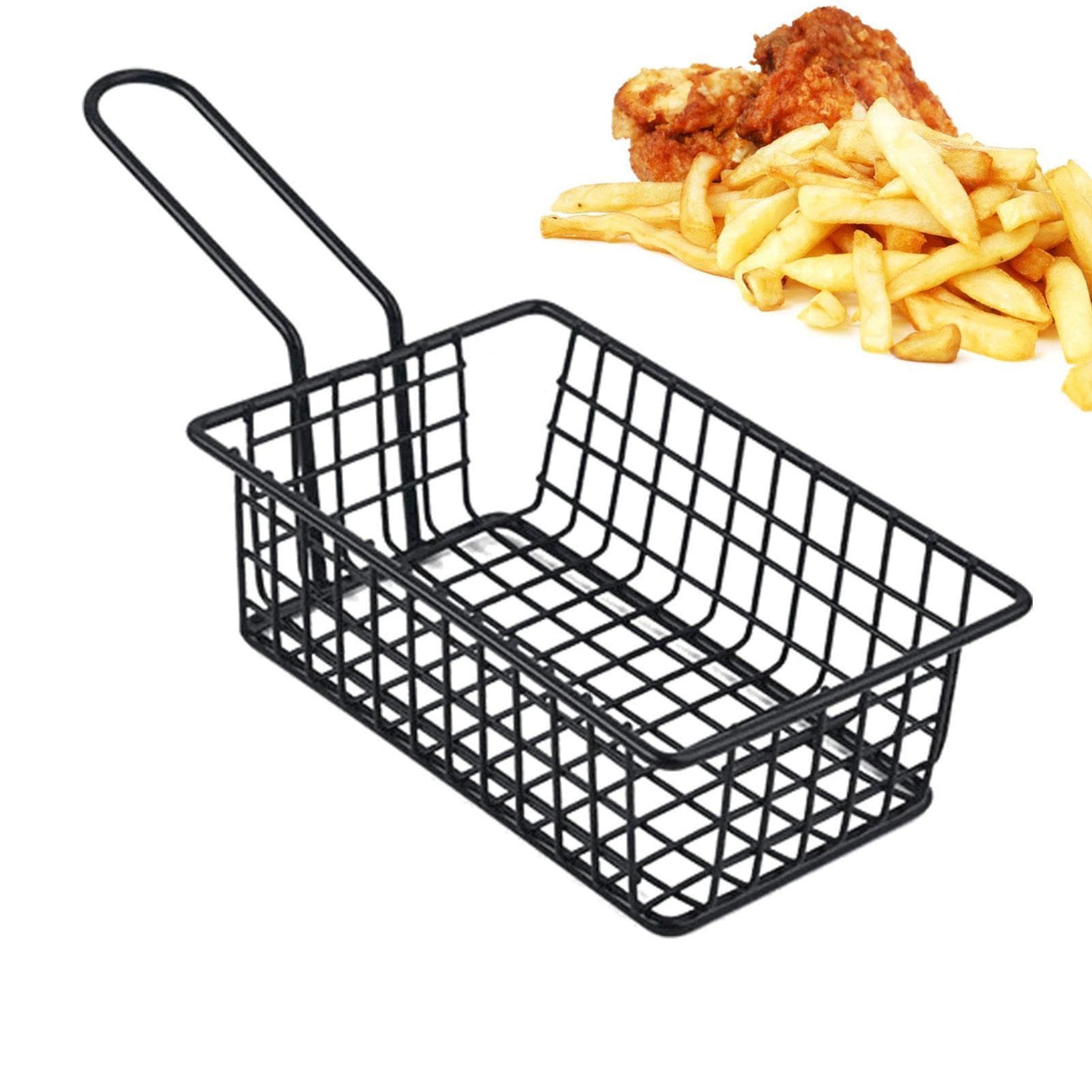 Metal Food Fry Basket | French Fries Basket | Wire French Fries Basket, Anti Scald Food Fry Cooking Baskets for Party