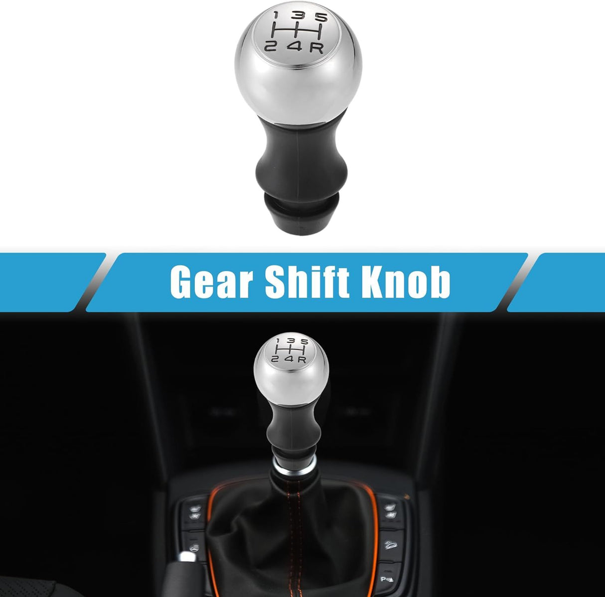 New 5 Speed MT Gear Stick Knob Aluminum Alloy Sports Lever Handball for 106 206 207 307 308 406 408 Shift Knob