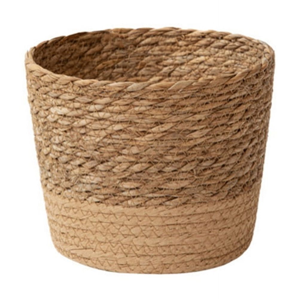 Straw Weaving Flower Plant Pot Wicker Basket Rattan Flowerpot Storage Basket Handmade Woven Planter Basket S