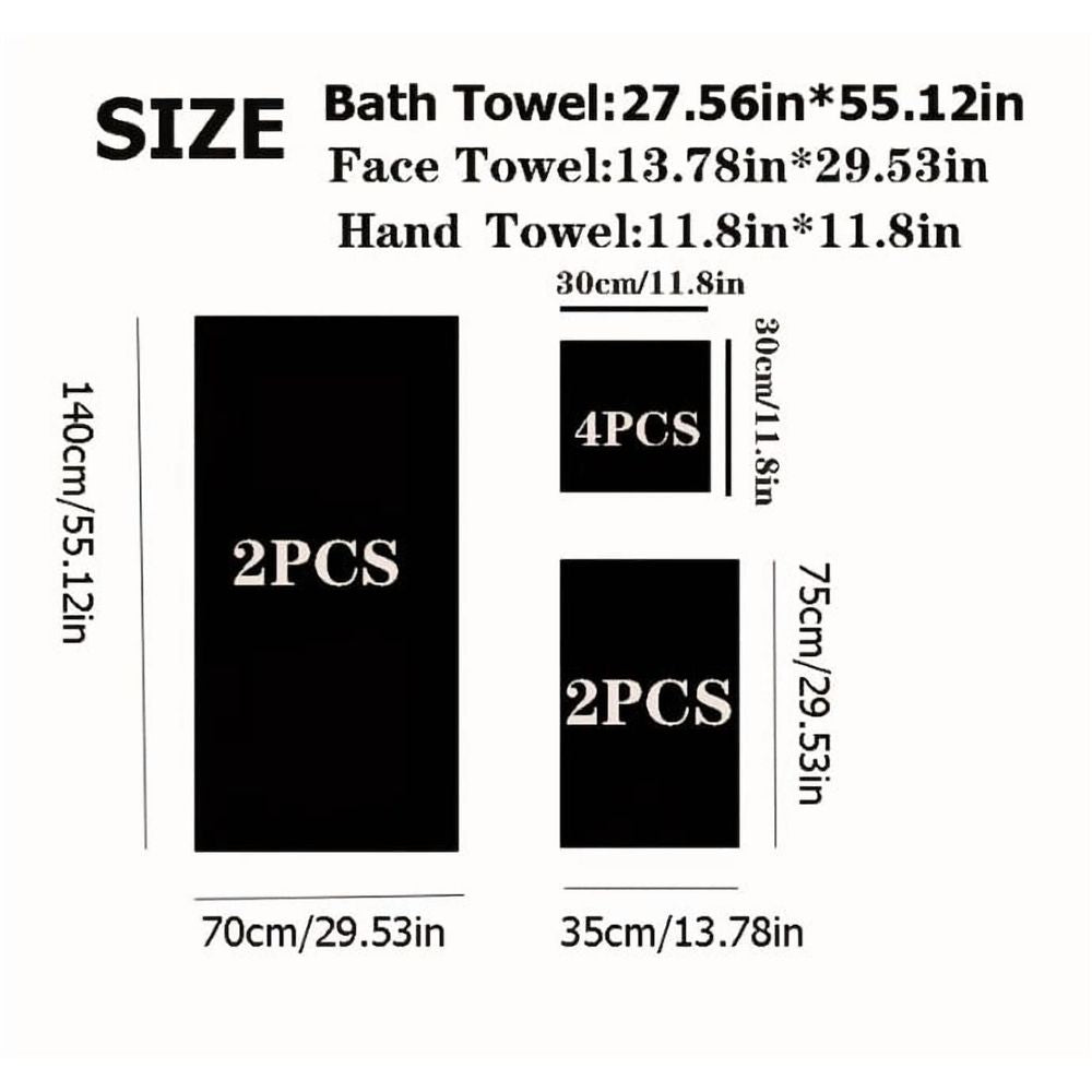 8 Piece Striped Towel Set Absorbent Bathroom Towels 2 Bath Towels 2 Hand Towels 4 Towels Home Bathroom Hotel and Spa Salon Towels Bathroom Supplies 37X27X16cm Home Decor