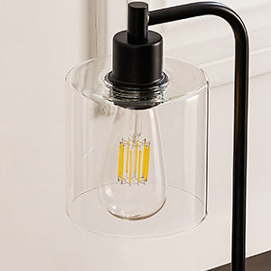 2x Pack Industrial Table Lamp with 2 USB Port