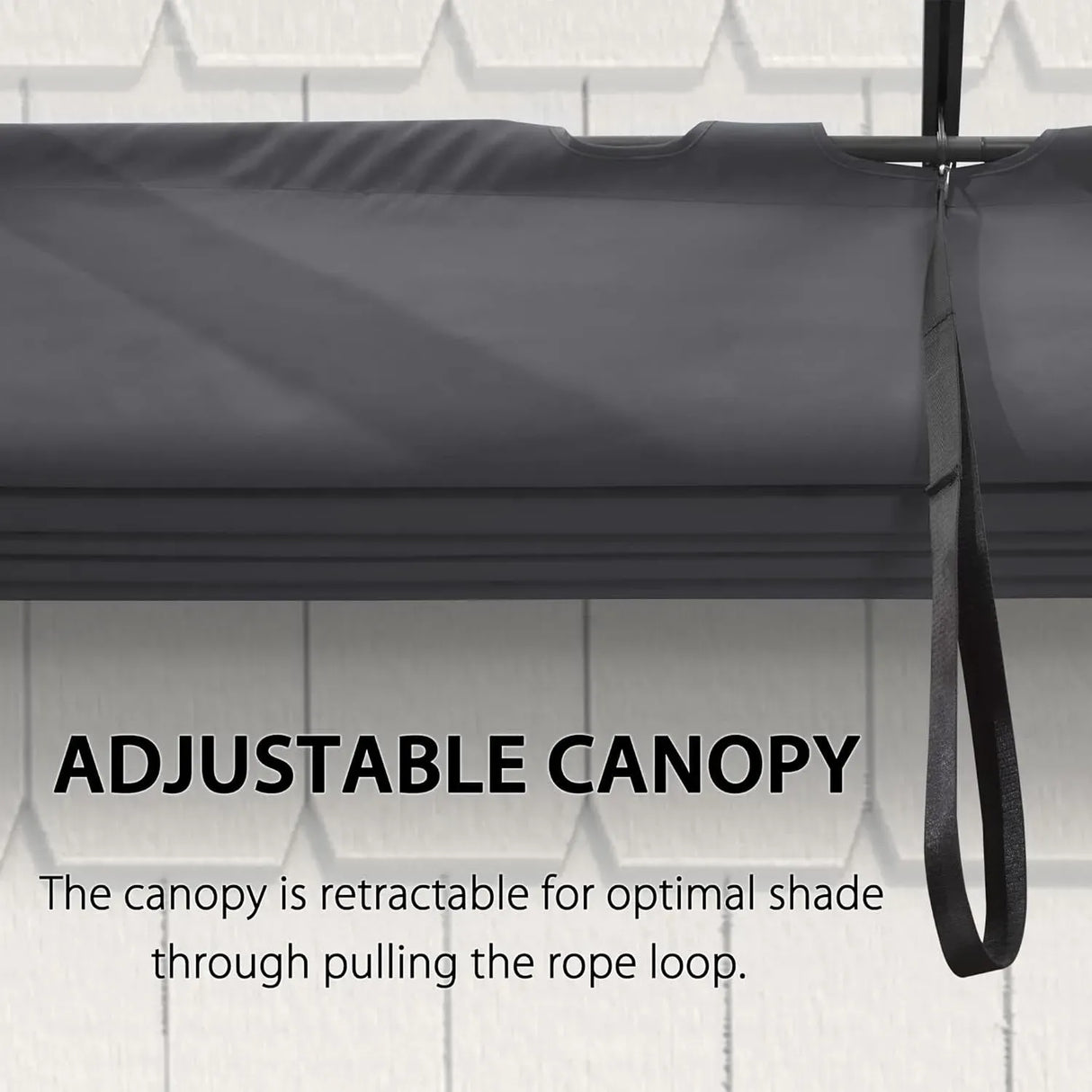 2.7 x 4 M Grey Outdoor Retractable Pergola for Patio