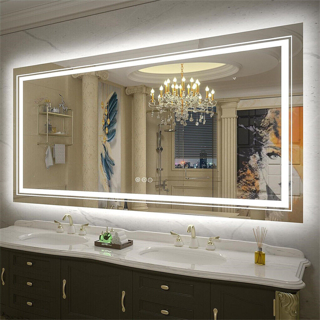 LED Bathroom Mirror 700x900mm Anti-Fog Shatterproof