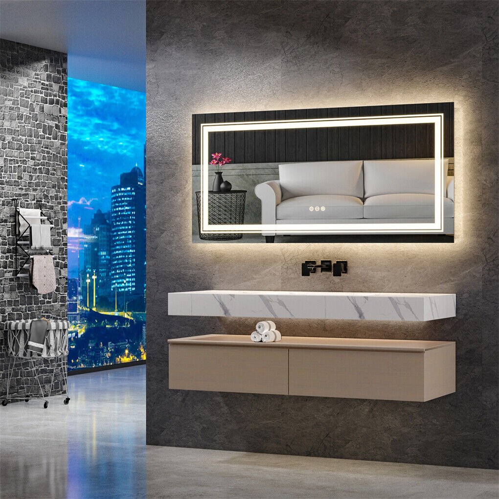 LED Bathroom Mirror 700x900mm Anti-Fog Shatterproof