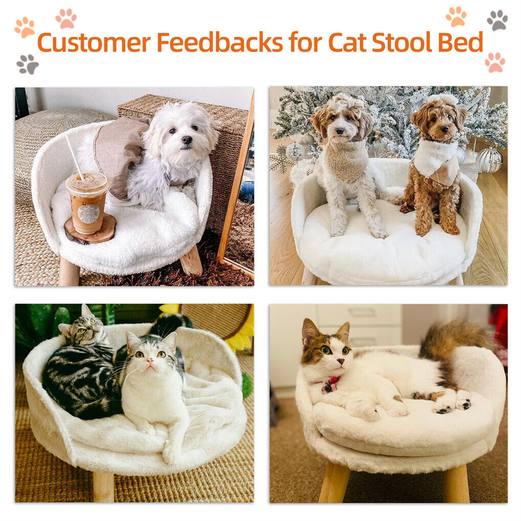 Luxury Round Pet Sofa Bed 40cm Soft Cushion Anti-skid