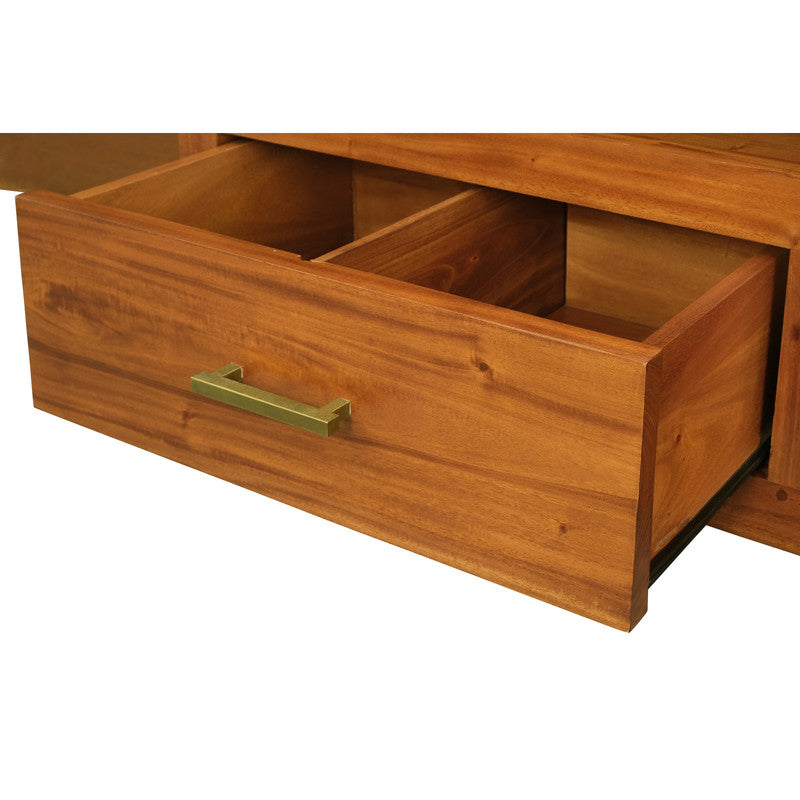Paris 2 Drawer Entertainment Unit (Light Pecan)