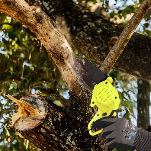 NEW 36V 8" Mini Cordless Electric Chainsaw 2XBattery Wood Cutter Rechargeable