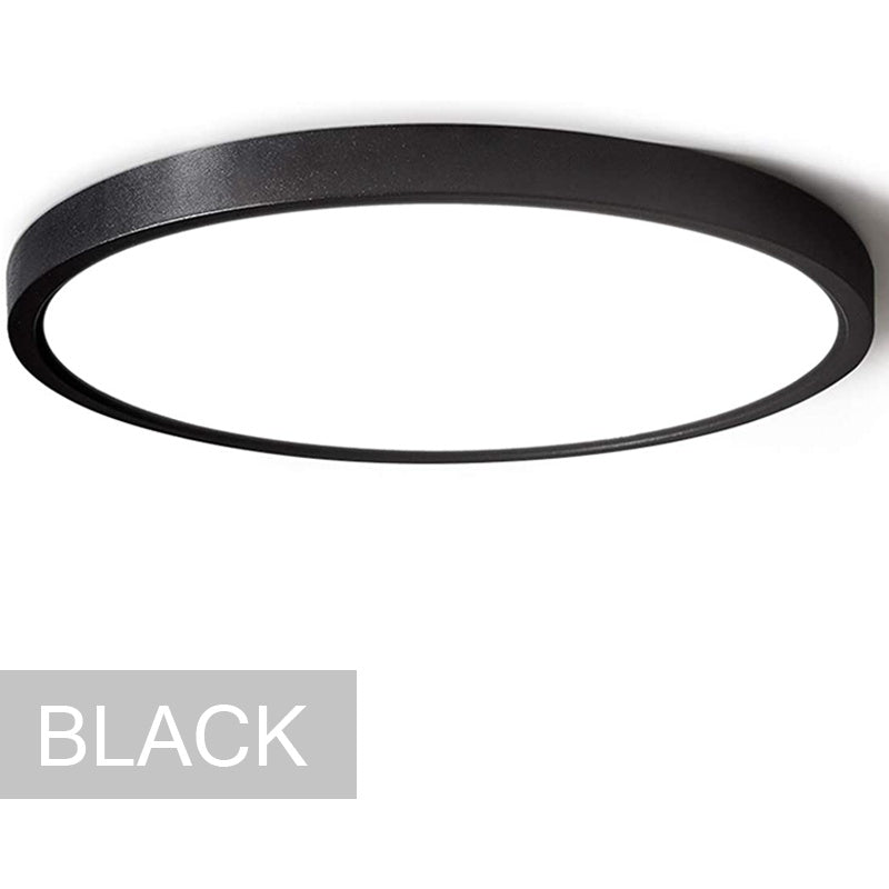 40cm black LED Ceiling Light Round 18W / 24W Oyster Lamp Modern Cool White Light