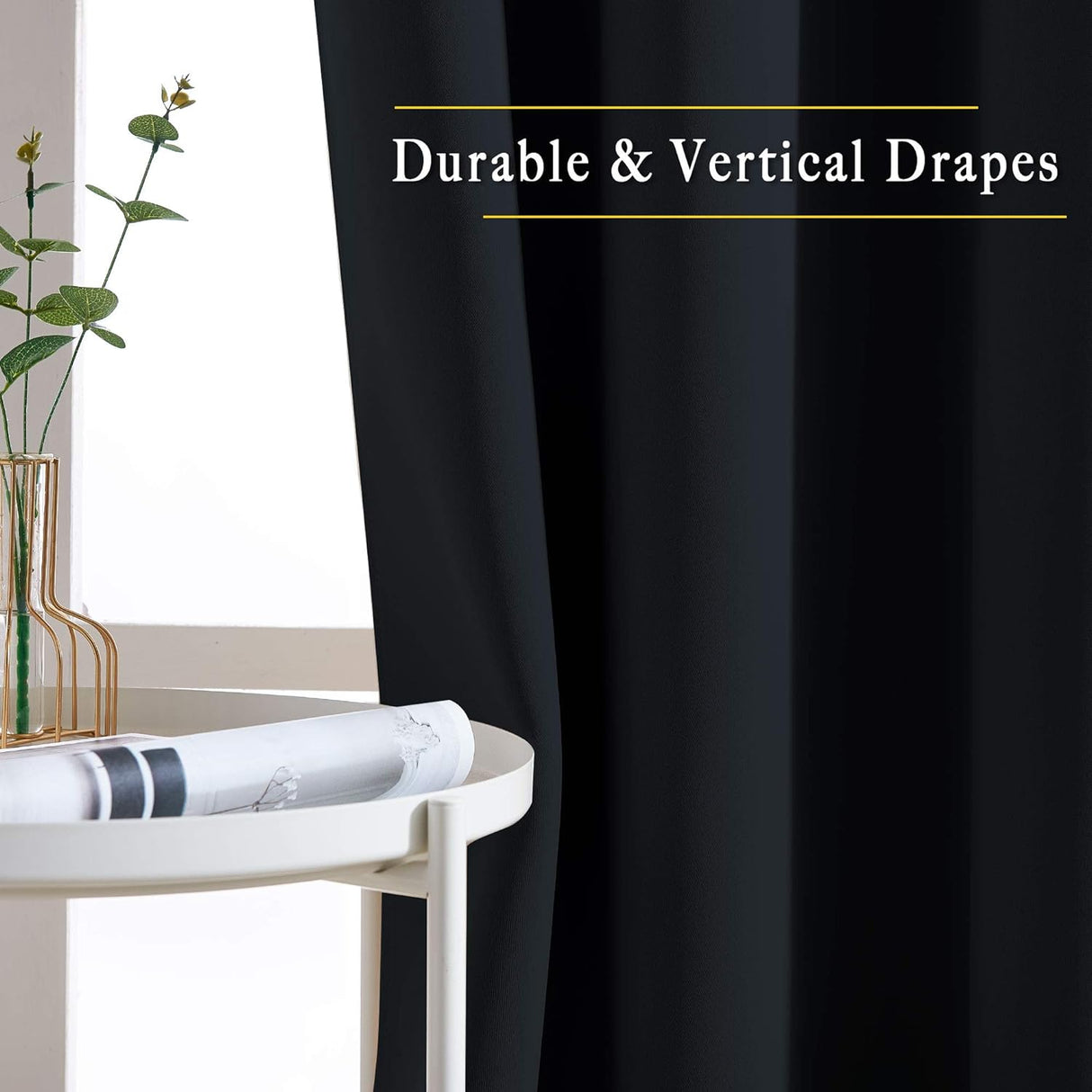 2X Blockout Curtains 100% Blackout Window Curtain Draperies Pair Eyelet 3 Layers 132CM(W) x 114CM(D)