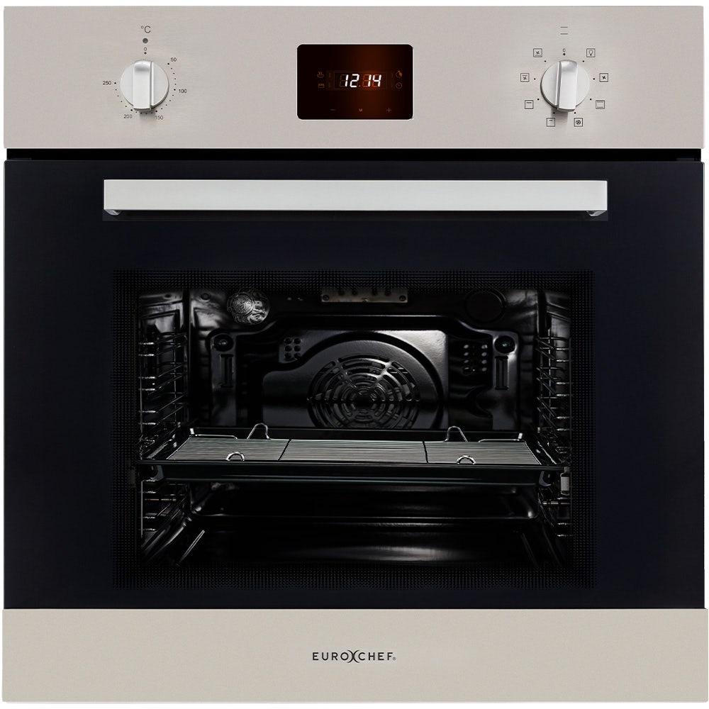 EuroChef 80L Oven Fan Forced Wall Built in Electric Stainless Steel