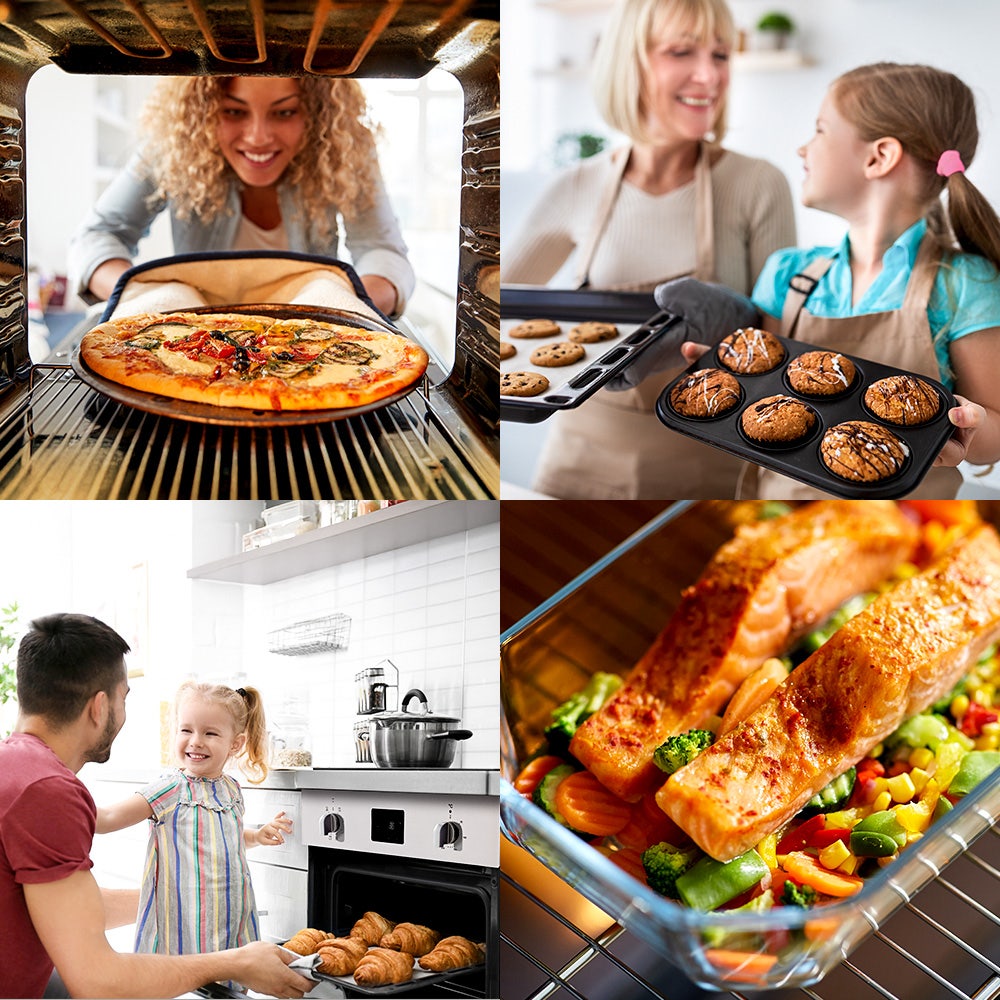 EuroChef 80L Oven Fan Forced Wall Built in Electric Stainless Steel