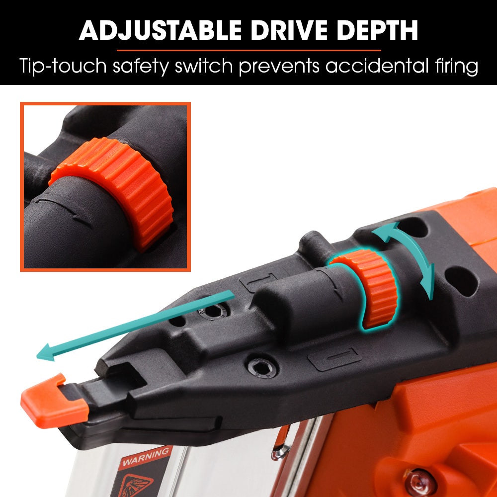 UNIMAC CLS500 15-50mm 18ga 2-in-1 Stapler/Brad Nail Gun, Cordless 20V Lithium Nailer