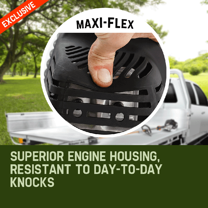 BAUMR-AG 65cc 7in1 Long Reach Garden Multi-tool, Pole Saw, Hedge & Line Trimmer, Brush Cutter, 12" Tree Trimming Pruning Chainsaw Bar, 2 Extension Shafts