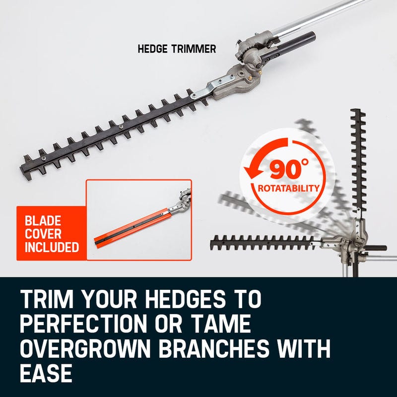 MTM Pole Chainsaw Brush Cutter Whipper Snipper Hedge Trimmer Saw Multi Tool 62CC