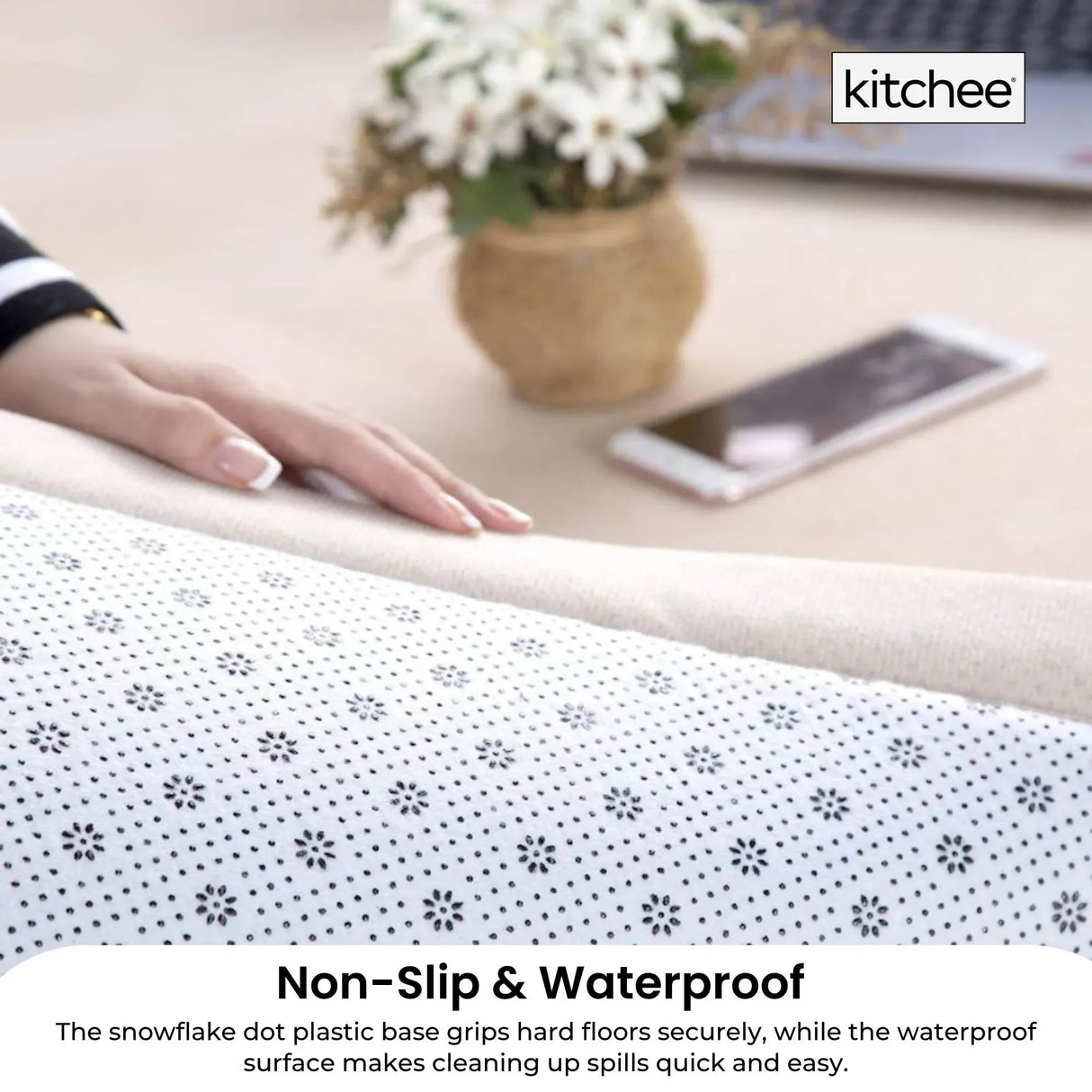 Kitchee Foam Floor Mat 150x200cm - Padded Thick Deep Soft Tatami Style Rug Cream
