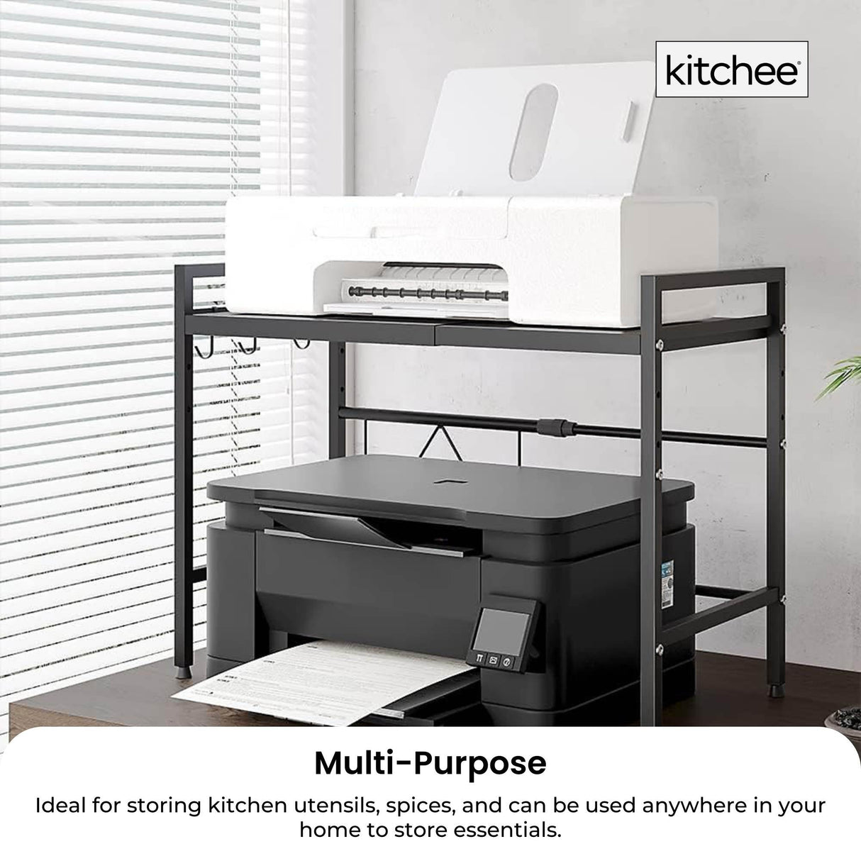 Kitchee Microwave Single Shelf - Expanding Storage Rack Kitchen Organiser Stand