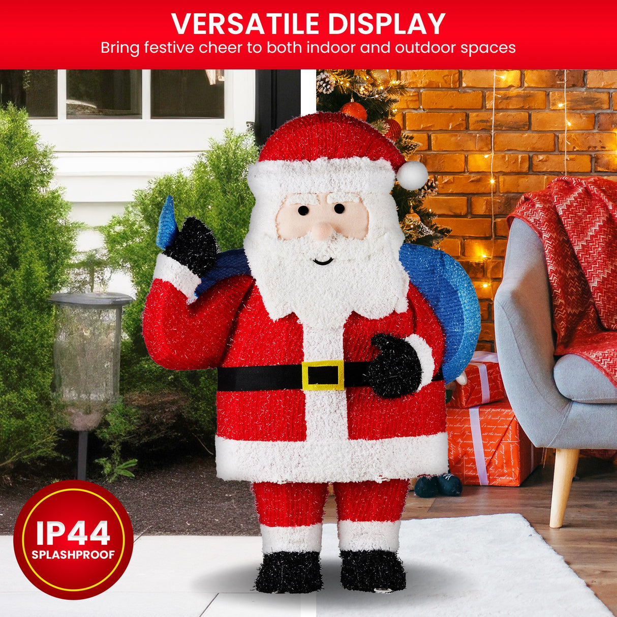 Christabelle 81cm Christmas Santa Display with Lights