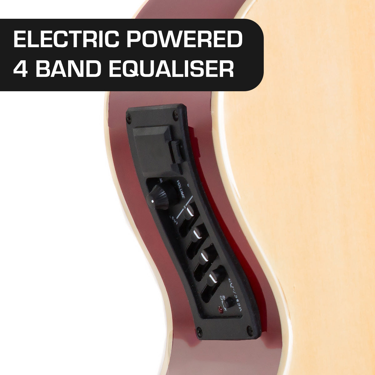 Karrera 43in Acoustic Bass Guitar with electric pickup - Natural