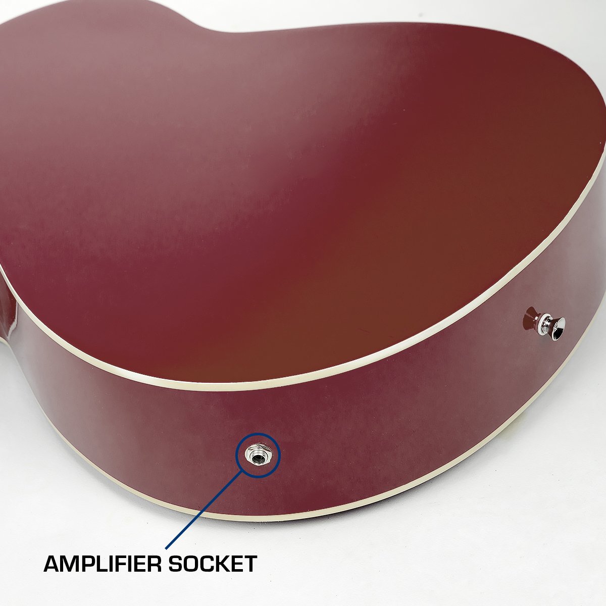 Karrera 43in Acoustic Bass Guitar with electric pickup - Natural