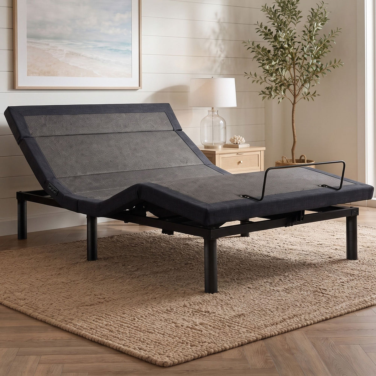 Therapedic Advance Double Adjustable Bed Frame Base with Head Tilt, Massage, USB & Wireless Remote