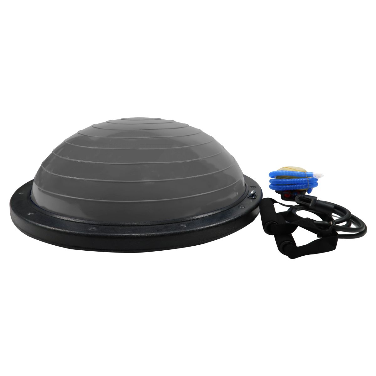 Powertrain 58cm Half Yoga Ball Balance Trainer Anti-Slip Stability Dome for Home Gym Core Fitness Workout Grey