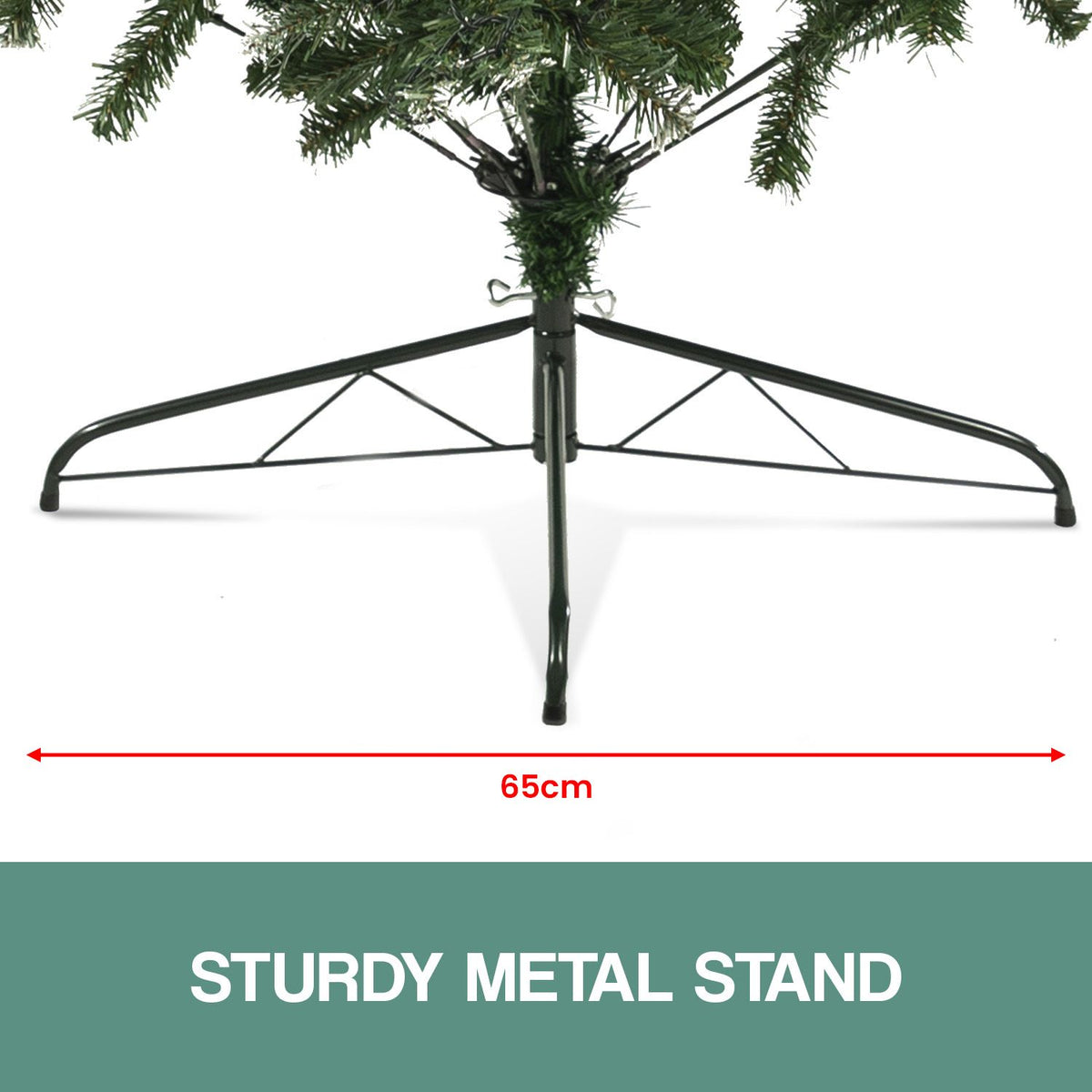 Christabelle 2.7m 9ft Pre-Lit LED Artificial Christmas Tree with Snow Tipped Needles Pine Cones Stand
