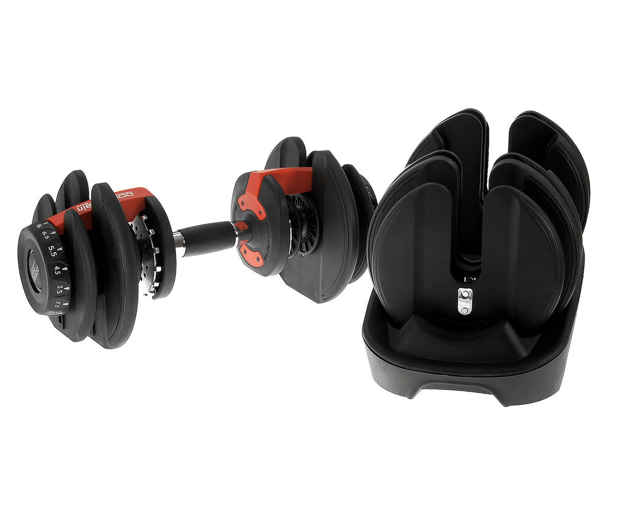 Powertrain 2x 24kg Adjustable Dumbbells with Stand
