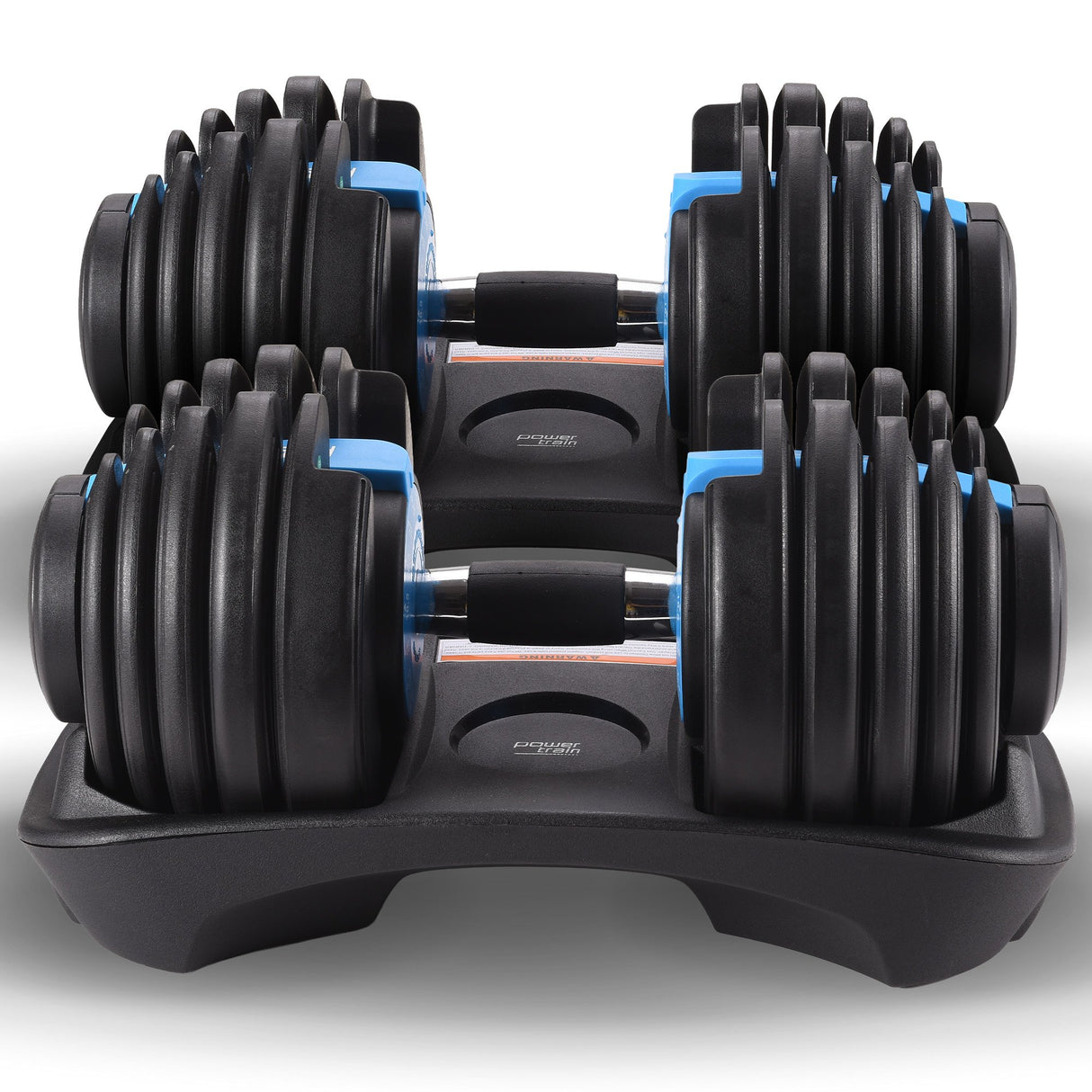 Powertrain 2x 24kg Adjustable Dumbbell Home Gym Set