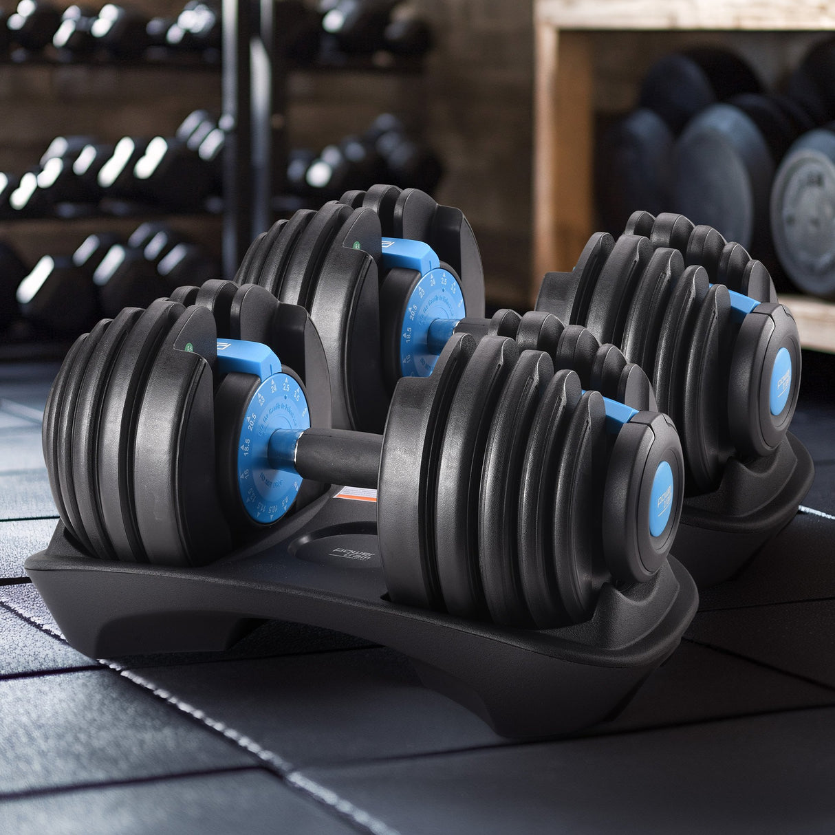 Powertrain 2x 24kg Adjustable Dumbbell Home Gym Set