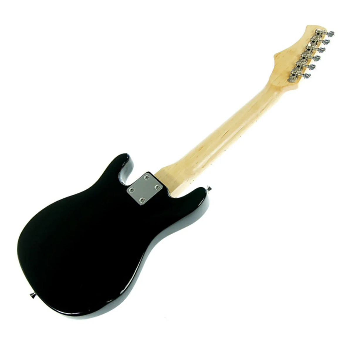 Karrera Kids Electric Guitar Junior Beginner Double Cutaway Scaled-Down Instrument for Children - Black