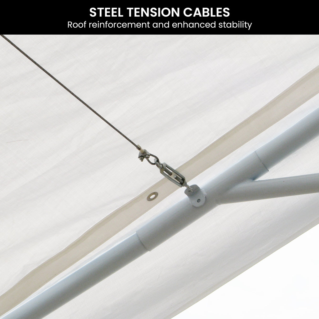 Wallaroo 6x6m Outdoor Event Marquee Gazebo Party Wedding Tent - White