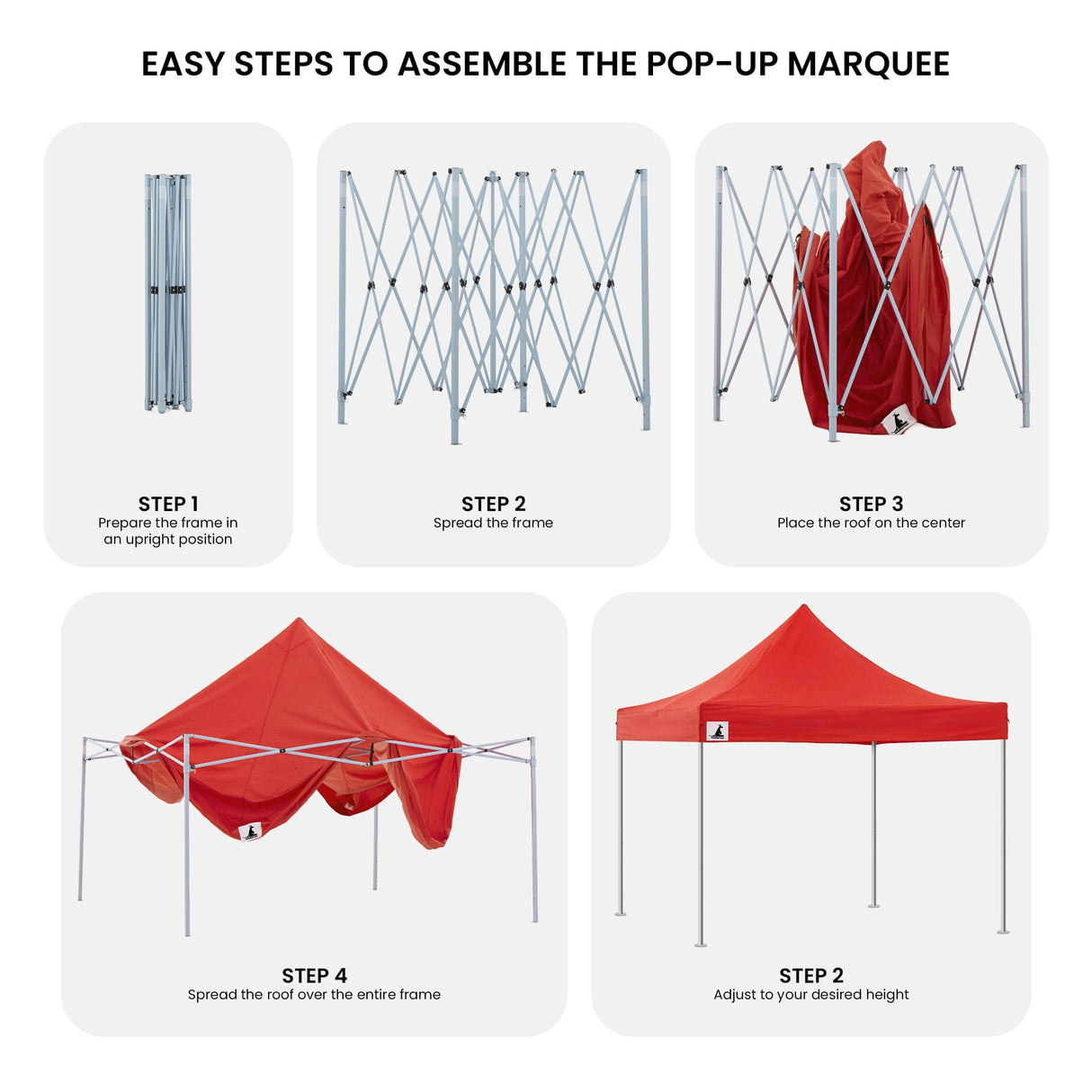 Wallaroo Gazebo Tent Marquee 3x3 PopUp Outdoor Red
