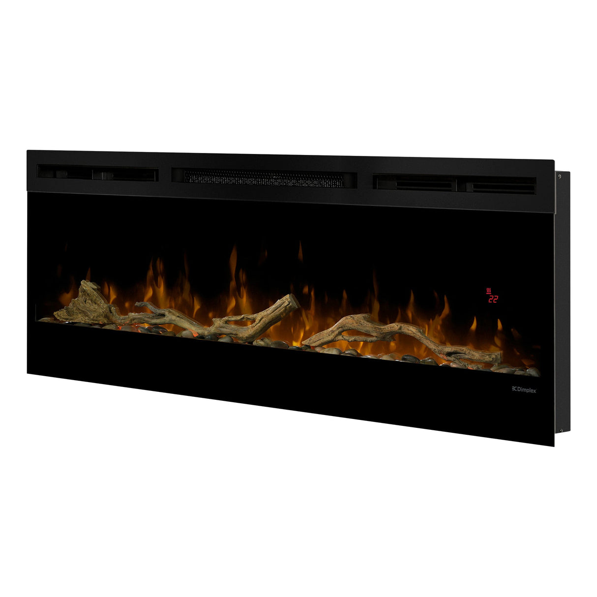 Dimplex 74-inch Linear Fireplace Driftwood and River Rock Accessory Package