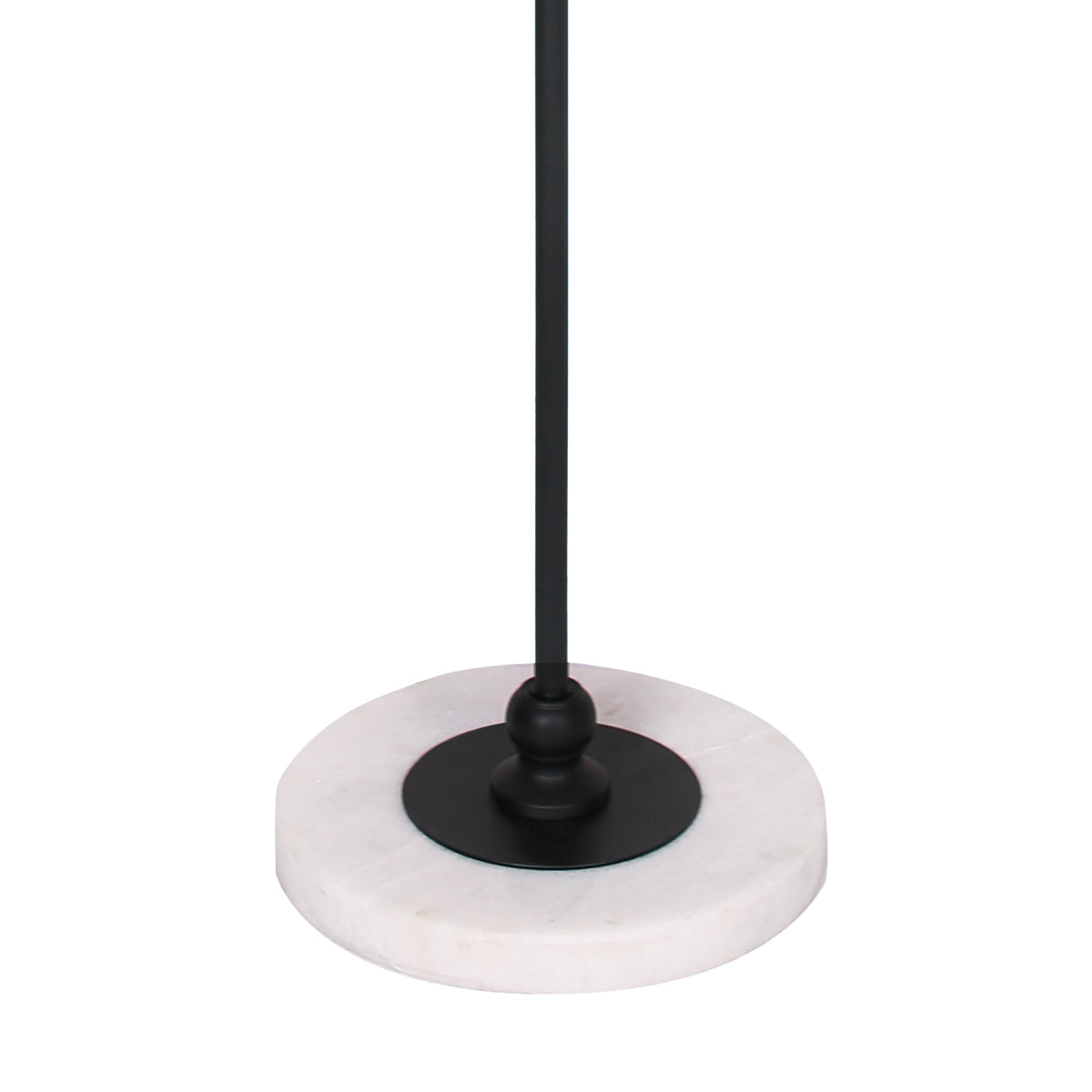 Sarantino Metal Floor Lamp with Marble Base & Paper-White Shade