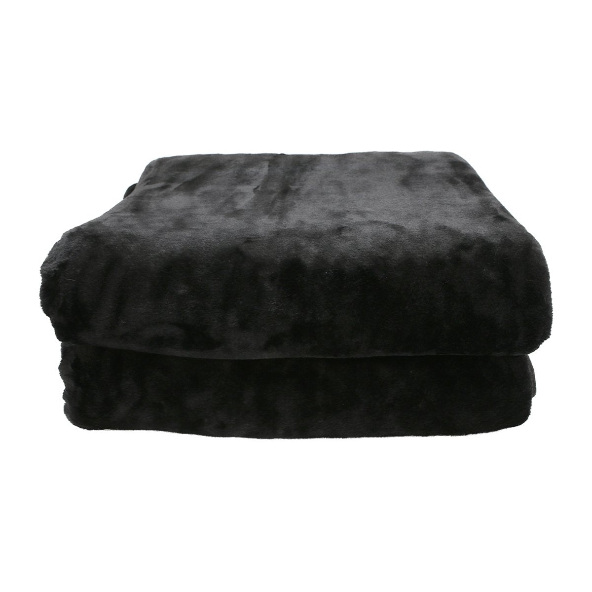 Laura Hill 800-gsm Faux Mink Throw Blanket Queen Size Double-sided Large Super Luxurious Soft Heavy - Black