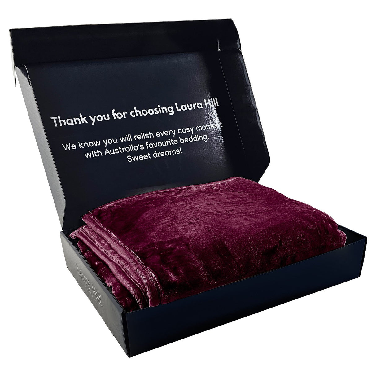 Laura Hill Double-sided Large 220 X 240cm Faux Mink Throw Blanket 800-gsm Heavy - Purple