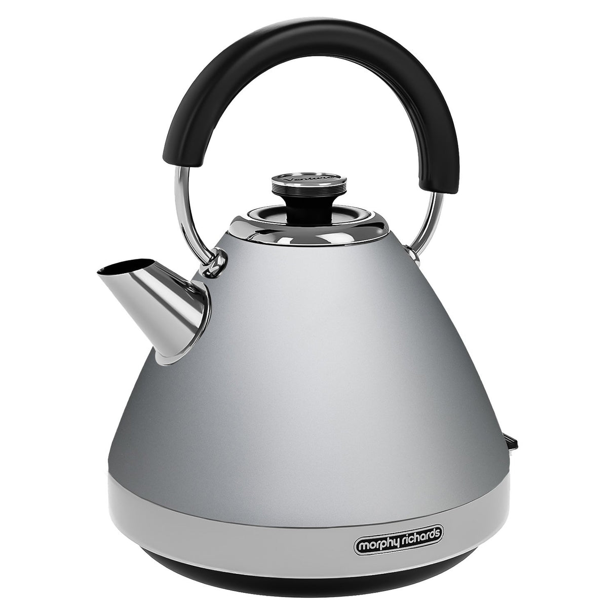 Morphy Richards 1.5L Venture Collection Pyramid Kettle in Steel Grey
