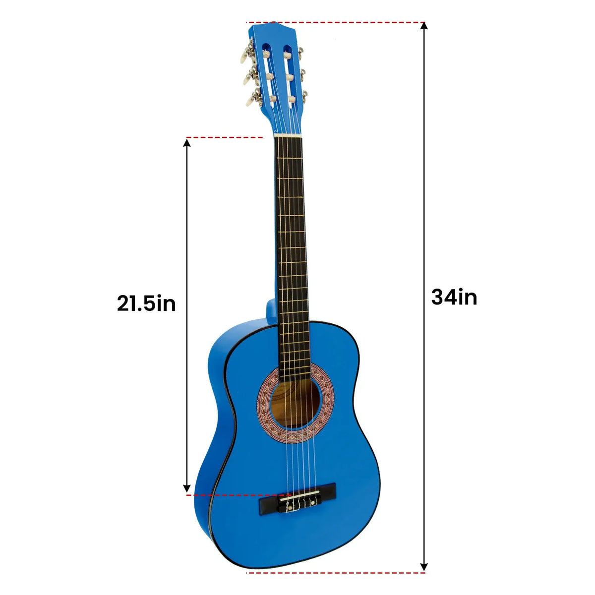 Karrera 34in Wooden Acoustic Childrens Guitar - Blue